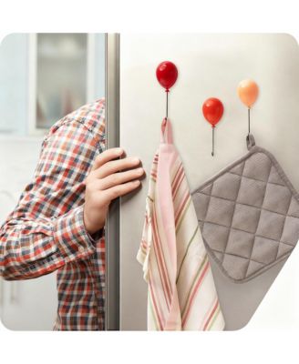 Cute Balloon-Shaped Key Holders, 3-Pack with 3 Installation Options