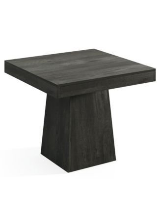 Square Dining Table for 4, 31.5-Inch Kitchen Table Small Dinner Table with Sturdy Pedestal Base, Farmhouse Dining Room Table, Gray