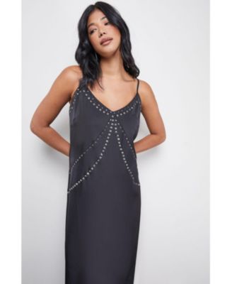 Women's Premium Stud Embellished Slip Dress