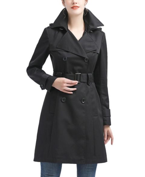 Женские куртки BGSD Hooded Water-Resistant Trench Coat