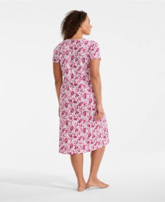 Women's Plus Size Cotton Short Sleeve Midcalf Nightgown