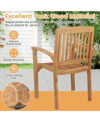 Patio Outdoor Chair Featuring Slatted Seat and Curved Comfort