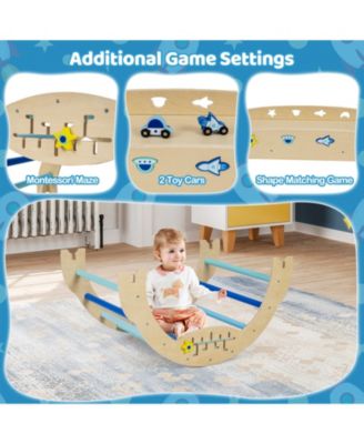 8-in-1 Foldable Triangle Baby Climbing Toys, Astronaut/Unicorn Theme