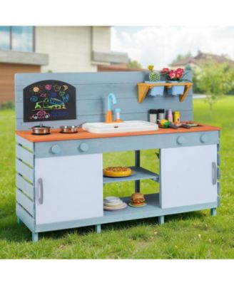 Kids Play Kitchen Set with Stove, Suitable for Boys & Girls Ages 3-8