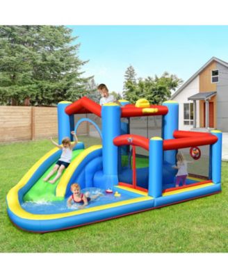 Inflatable Kids Water Slide Bounce Castle with 480W Blower Included