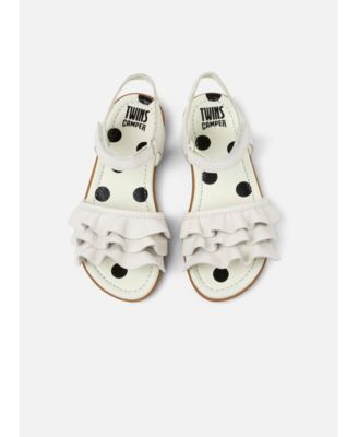 Girls Right Twins Leather 2-Strap Sandals