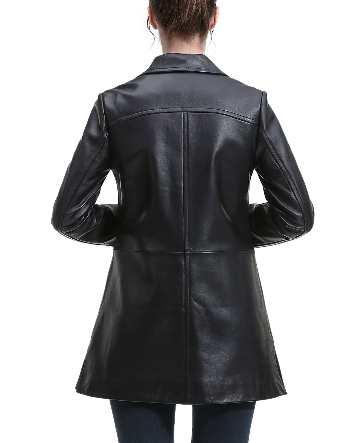 Bgsd Women's Eloise A-Line Leather Coat