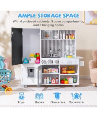 Pretend Play Kitchen for Kids with Realistic Sounds & Lights for Fun Learning