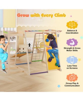6-in-1 Kids Indoor Jungle Gym Playground for Ages