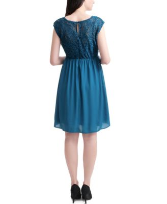 Maternity kimi + kai Adell Lace Trim Skater Dress