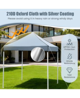 6.5x6.5 ft Pop-Up Canopy Tent with 4 Sidewalls and Wheeled Carry Bag