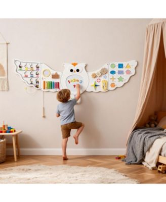 11-in-1 Owl Activity Wall Busy Board Learning Center