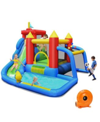 Inflatable Bounce House with Splash Pool, Climb & Slide, Blower Included
