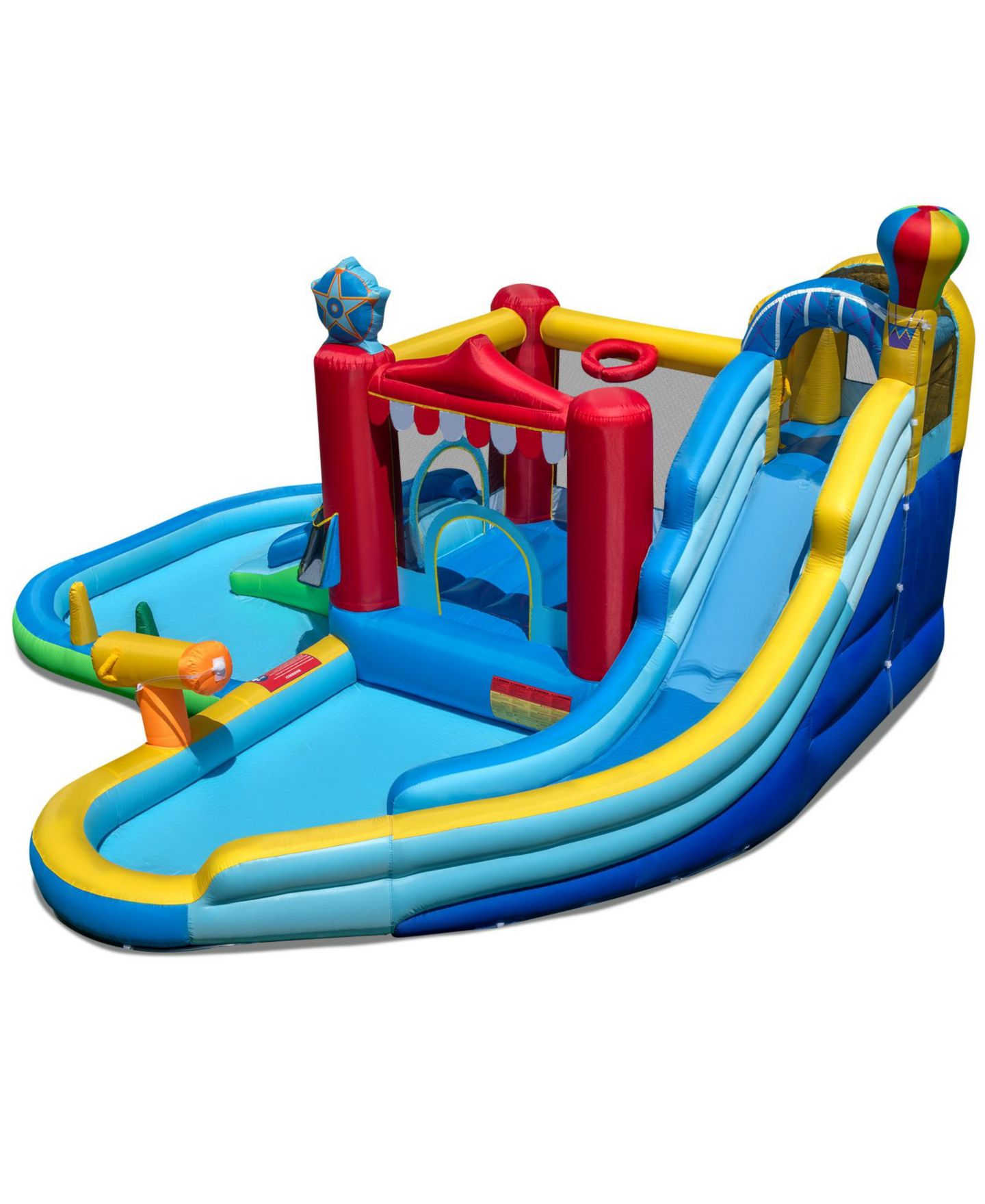 Детская игрушка Mecale Inflatable Water Park with Water Slide, Splash Pool & Water Cannon, Ages 3-12, цвет: Синий — фото 1