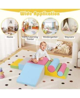 7-Piece Foam Climbing Blocks Soft Play Set for Toddlers and Crawling Babies