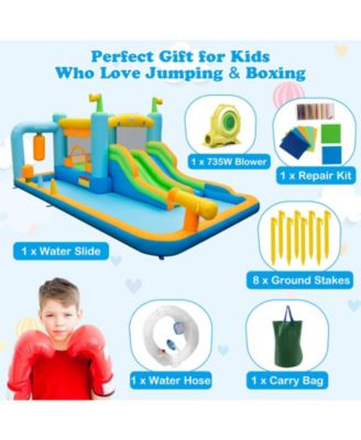 Giant Inflatable Water Slide for Kids Ages 3-10, 735W Blower Included