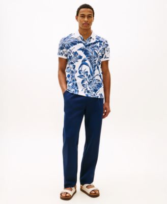 Men's Floral Print Polo Shirt