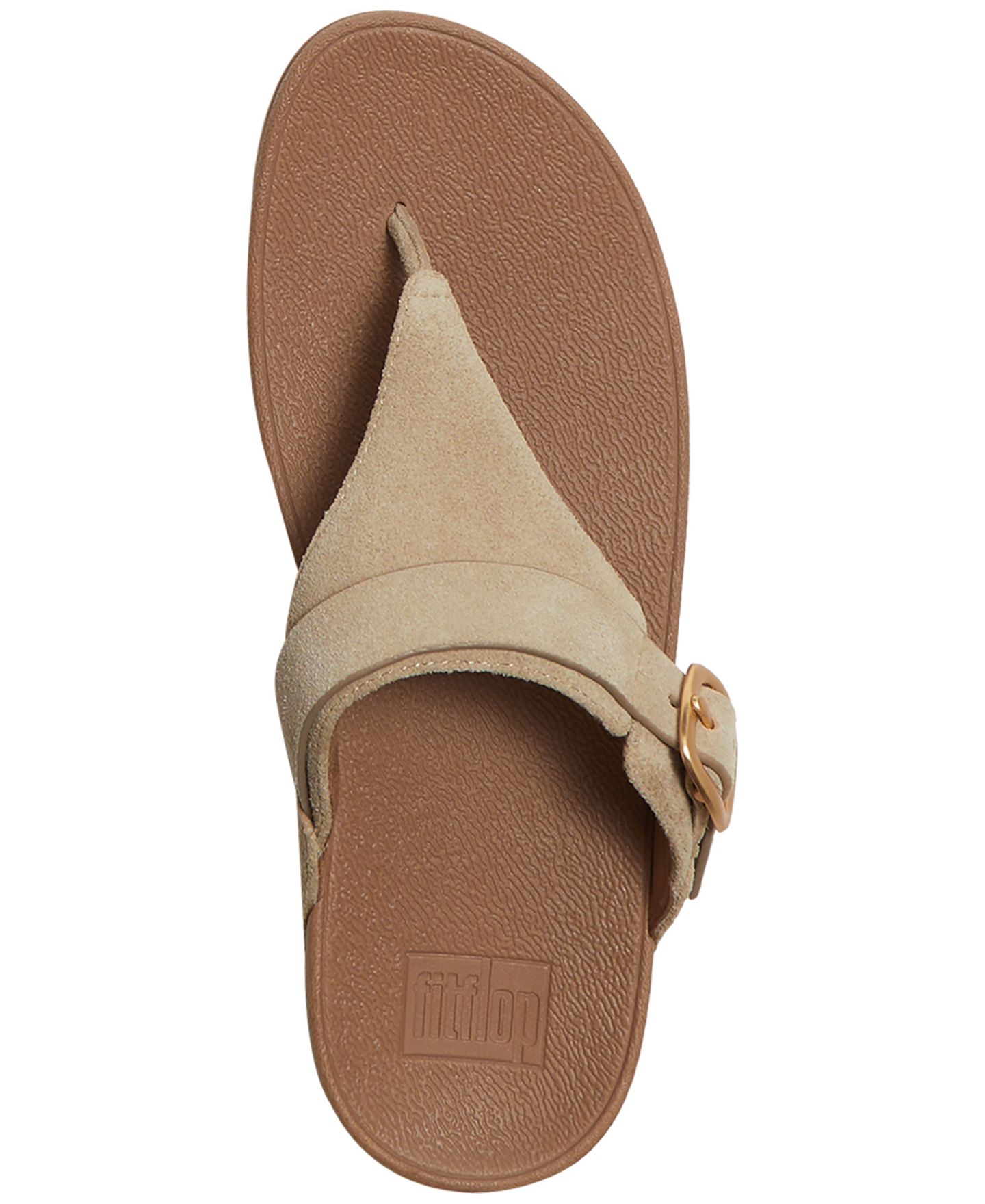 Женские сандалии FitFlop Lulu Buckle Wedge Heel, цвет: Капучино — фото 3