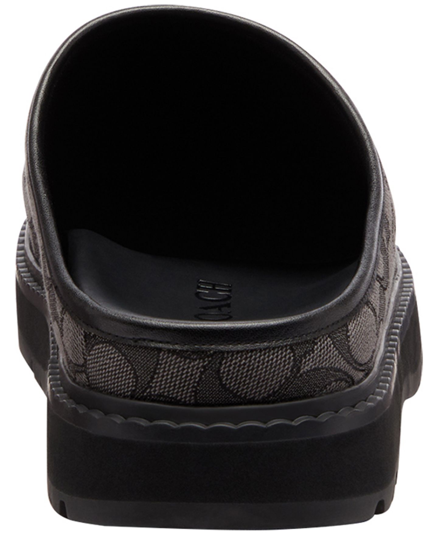 Мужские сабо COACH Round Toe Sport Clogs, цвет: Графитовый / Чёрный — фото 3