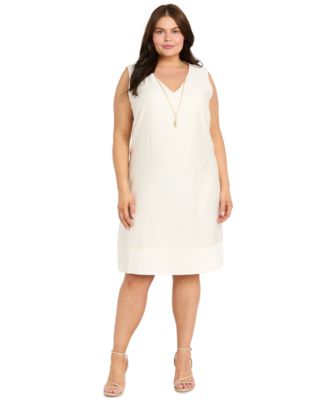 Plus Size V-Neck Dress & Jacket