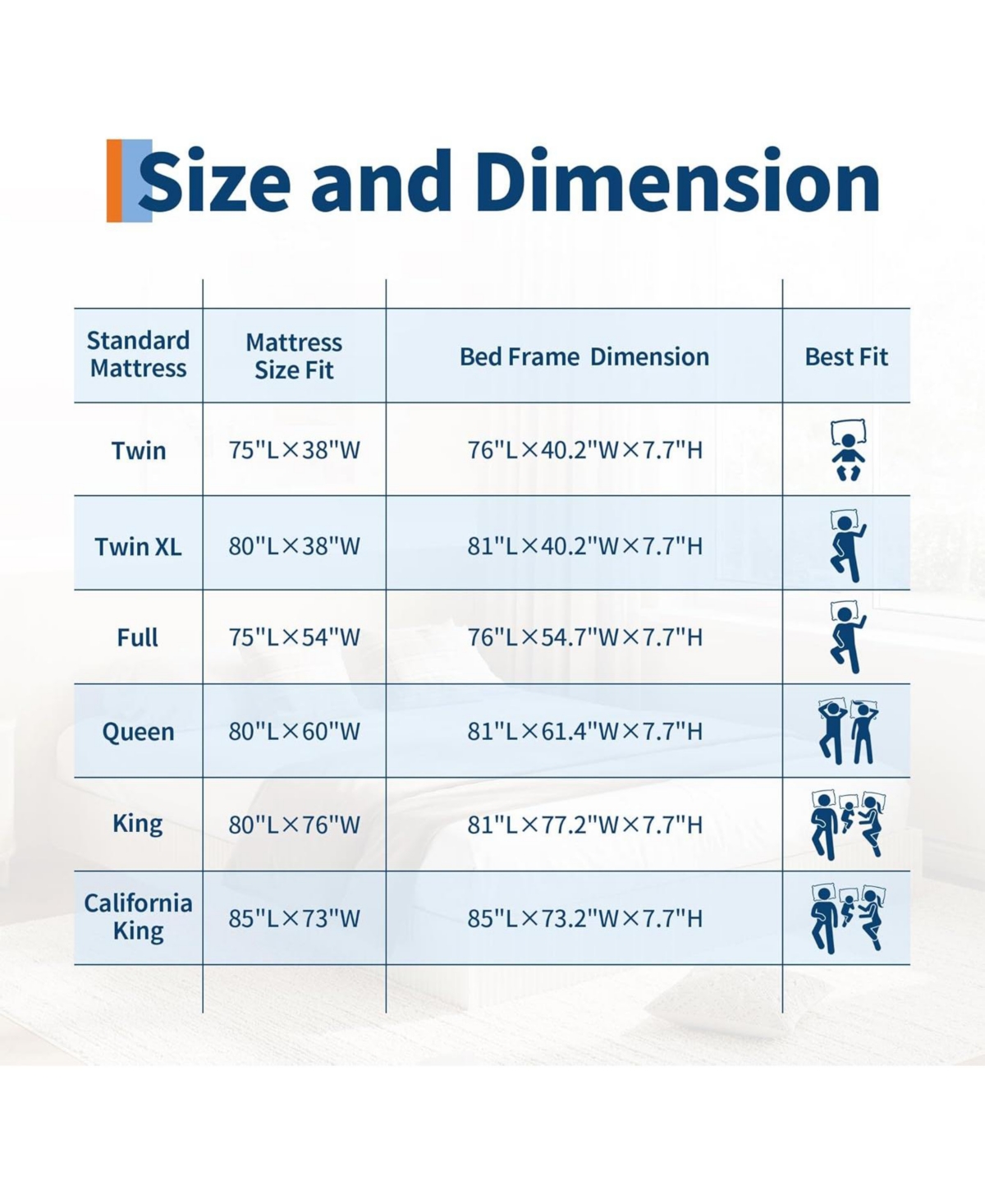 gaomon Wood Platform Bed with Fluted Design, Low Profile BedFrame, Minimalist Base Noise-Free, Easy Assembly