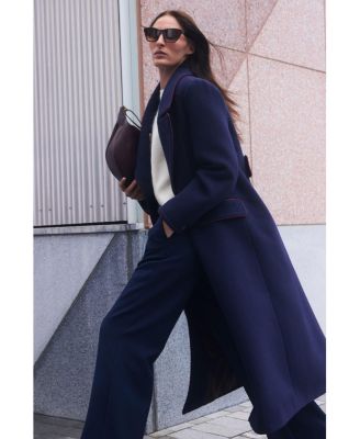 Women's Tailored Padded Lined Midi Coat