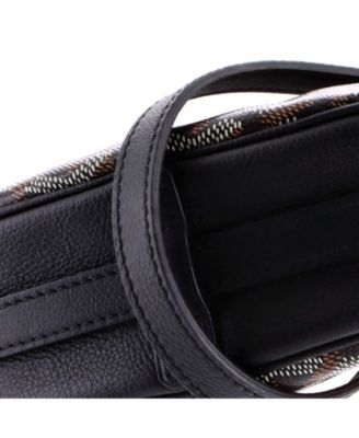 Hirondelle Shoulder Bag Coated Canvas and Leather