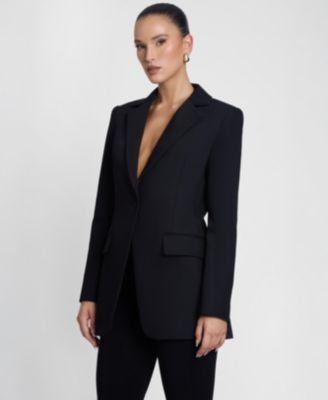 Women's Classic Column Tailored Belted Blazer