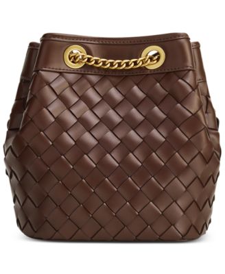 Yara Hand-Woven Small Bucket Handbag