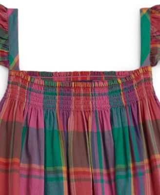 Girls' 7-16 Plaid Cotton Madras Dress