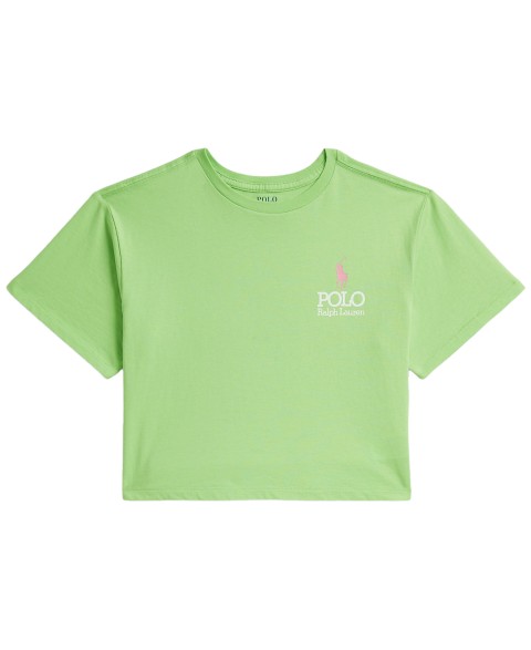 Детские Polo Ralph Lauren Girls' 7-16 Big Pony Logo Cotton Boxy T-Shirt
