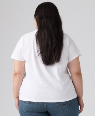 Trendy Plus Size Perfect Logo Cotton T-Shirt