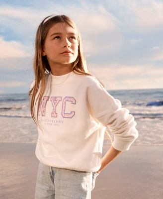 Girls' NYC Floral Crewneck Sweatshirt