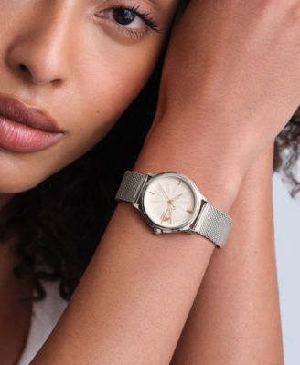 Women's OB Classic Bee Silver Tone Stainless Steel Mesh Bracelet Watch, 29.8mm