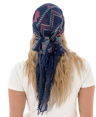 Satin Abstract Square Scarf