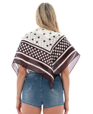 Satin Polka Dot Square Scarf