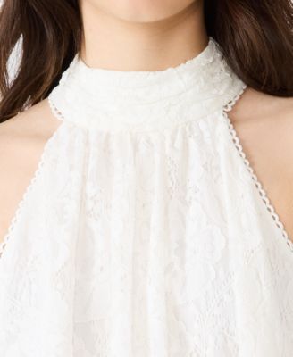 Juniors' Sander Halter Neck High-Low Dress