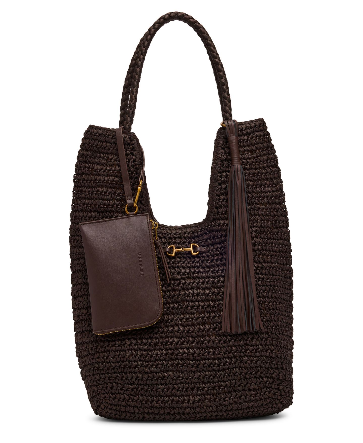 Женская сумка Anne Klein Tapered North South Small, цвет: Тёмно-коричневый — фото 1