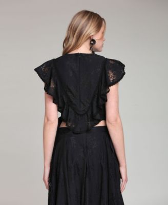 Women's Ruffle-Trimmed Top