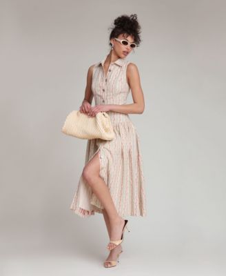 Women's Spread Collar Midi Dress