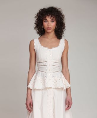 Women's Scoop Neck Peplum Top