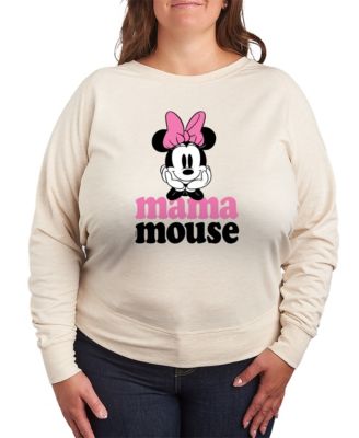 Plus Size Disney Mama Mouse Minnie French Terry Long-Sleeve T-Shirt