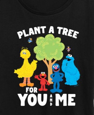 Plus Size Sesame Street Plant Tree Short-Sleeve Graphic T-Shirt