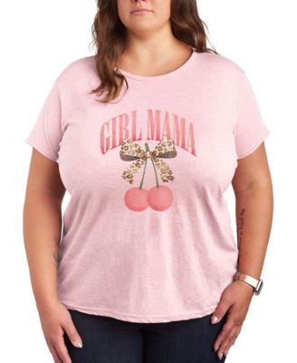 Plus Size Instant Message Girl Mama Cherries Short-Sleeve Graphic T-Shirt
