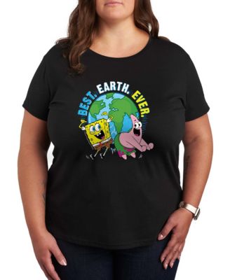 Plus Size Square Pants Best Earth Ever Short-Sleeve Graphic T-Shirt