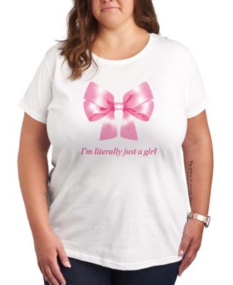 Plus Size Instant Message Literally Just Girl Short-Sleeve Graphic T-Shirt