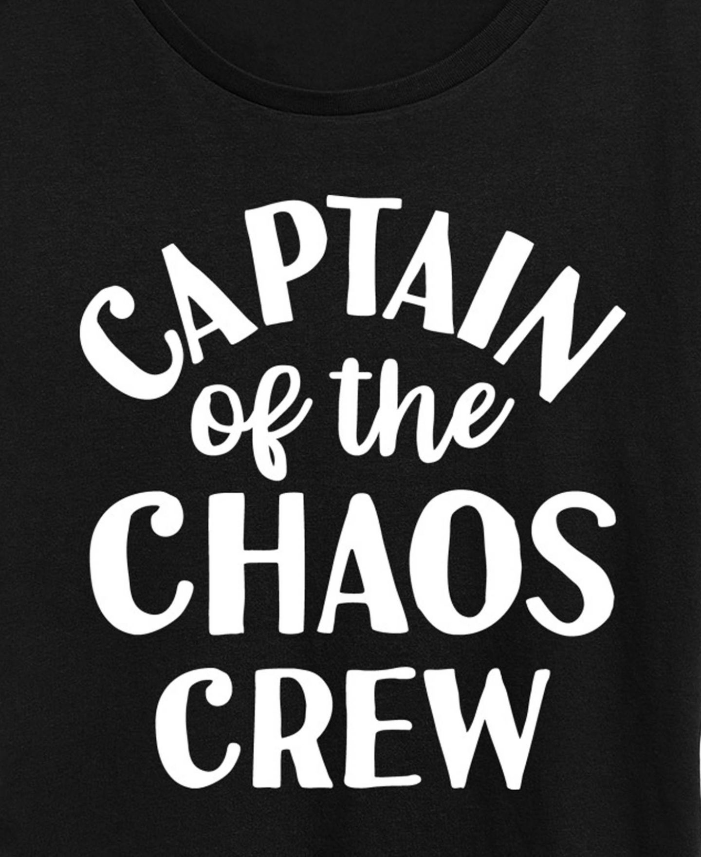 Женская футболка Hybrid Apparel Plus Size Instant Message Captain Of The Chaos Short-Sleeve Graphic, цвет: Чёрный — фото 3