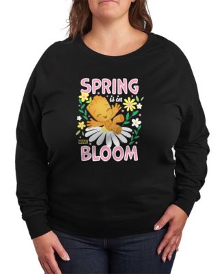 Plus Size Marvel Spring Is In Bloom French Terry Long-Sleeve T-Shirt