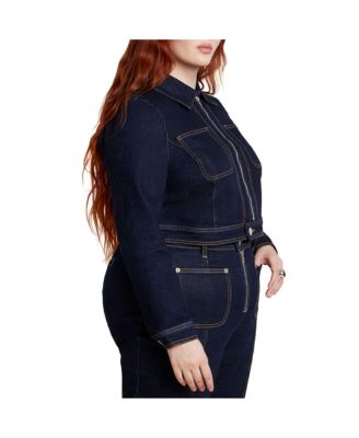 Women's Zip Front Denim Jacket