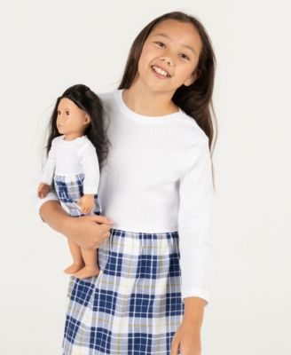 Big Girls Matching Doll 100% Cotton Long Sleeve Skirt Dress